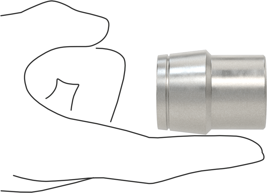 Boru Ucu Kaynak Somunu, Sol El Dişli, 1-1/2“ Dış Çap ve 0,095” Kalınlık için, 3/4"-16 Diş