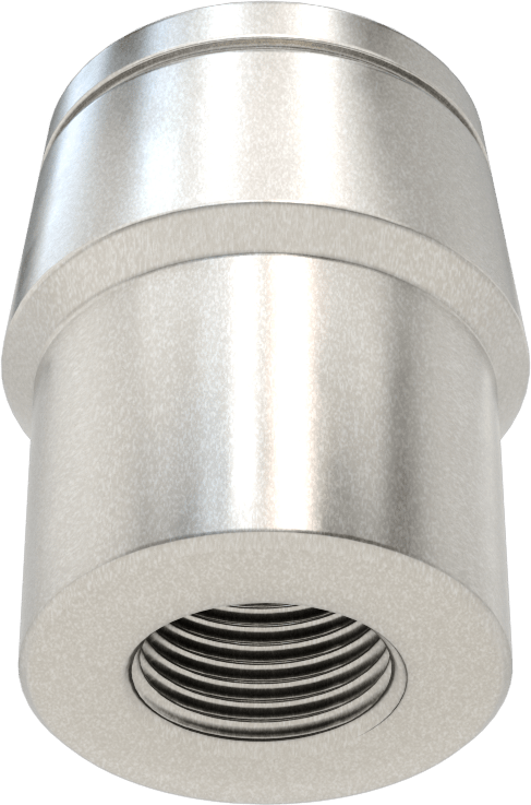 Boru Ucu Kaynak Somunu, Sol El Dişli, 1-1/2“ Dış Çap ve 0,095” Kalınlık için, 3/4"-16 Diş
