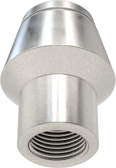 Boru Ucu Kaynak Somunu, Sol El Dişli, 1-1/2“ Dış Çap ve 0,25” Duvar Kalınlığı için, 3/4"-16 Diş