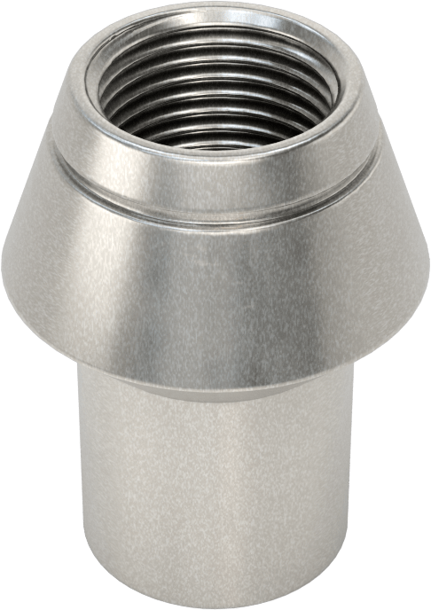 Boru Ucu Kaynak Somunu, Sol El Dişli, 1-1/2“ Dış Çap ve 0,25” Duvar Kalınlığı için, 7/8"-14 Diş