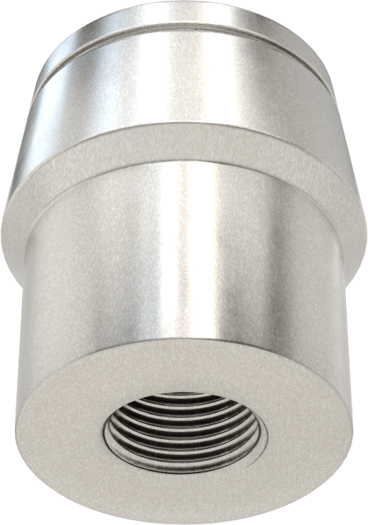 Boru Ucu Kaynak Somunu, Sol El Dişli, 1-3/4“ dış çap ve 0,12” duvar kalınlığı için, 3/4"-16 Diş