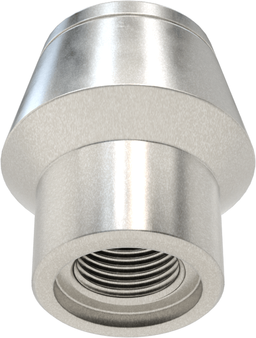 Boru Ucu Kaynak Somunu, Sol El Dişli, 1-3/4“ Dış Çap ve 0,25” Duvar Kalınlığı için, 3/4"-16 Diş