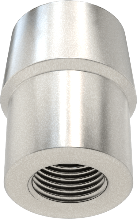 Boru Ucu Kaynak Somunu, 1-1/8“ Boru Dış Çapı ve 0,065” Duvar Kalınlığı için, 5/8"-18 Diş Boyutu