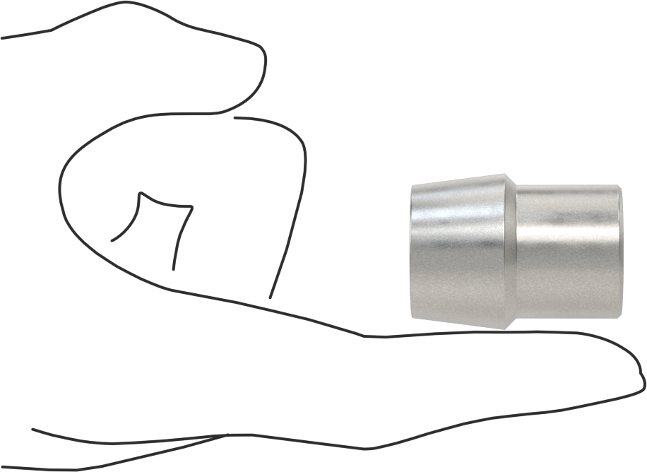 Boru Ucu Kaynak Somunu, 1-1/8“ Boru Dış Çapı ve 0,083” Duvar Kalınlığı için, 3/4"-16 Diş Boyutu