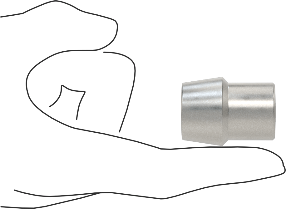 Boru Ucu Kaynak Somunu, 1-1/8“ Boru Dış Çapı ve 0,095” Duvar Kalınlığı için, 1/2"-20 Diş Boyutu