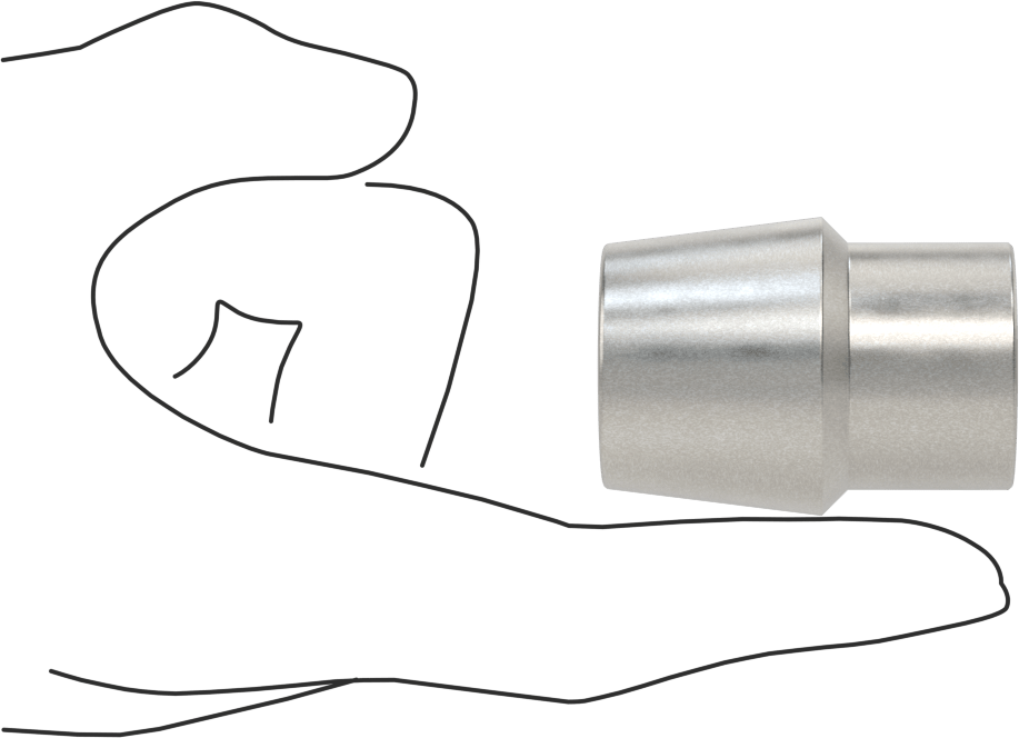 Boru Ucu Kaynak Somunu, 1-3/8“ Boru Dış Çapı ve 0,120” Duvar Kalınlığı için, 5/8"-18 Diş Boyutu