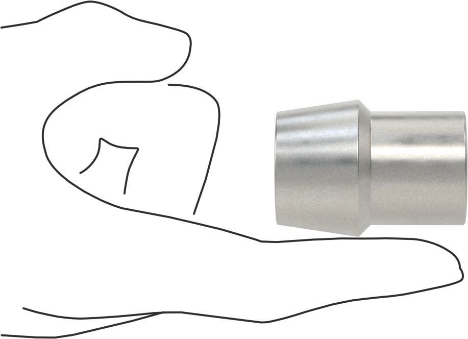 Boru Ucu Kaynak Somunu, 1-3/8“ Boru Dış Çapı ve 0,120” Duvar Kalınlığı için, 3/4"-16 Diş Boyutu