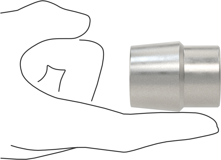 Boru Ucu Kaynak Somunu, 1-1/2“ Boru Dış Çapı ve 0,095” Duvar Kalınlığı için, 5/8"-18 Diş Boyutu