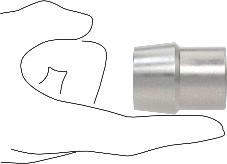 Boru Ucu Kaynak Somunu, 1-1/2“ Boru Dış Çapı ve 0,095” Duvar Kalınlığı için, 3/4"-16 Diş Boyutu