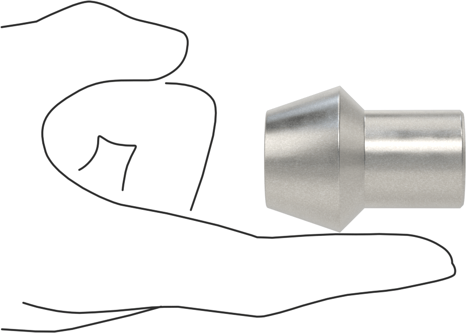 Boru Ucu Kaynak Somunu, 1-1/2“ Boru Dış Çapı ve 0,250” Duvar Kalınlığı için, 7/8"-14 Diş Boyutu