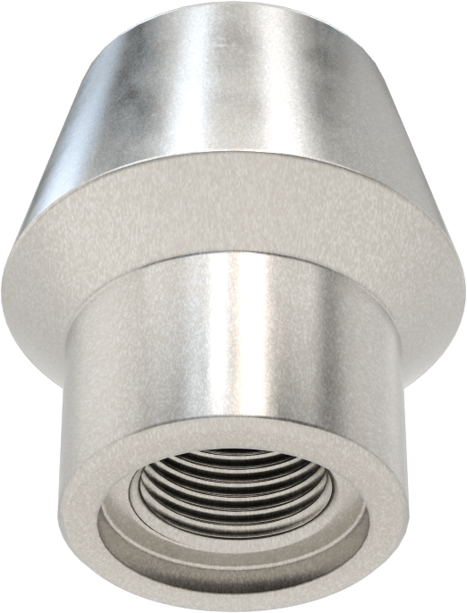 Boru Ucu Kaynak Somunu, 1-3/4“ Dış Çaplı Boru ve 0,250” Duvar Kalınlığı için, 3/4"-16 Diş Boyutu