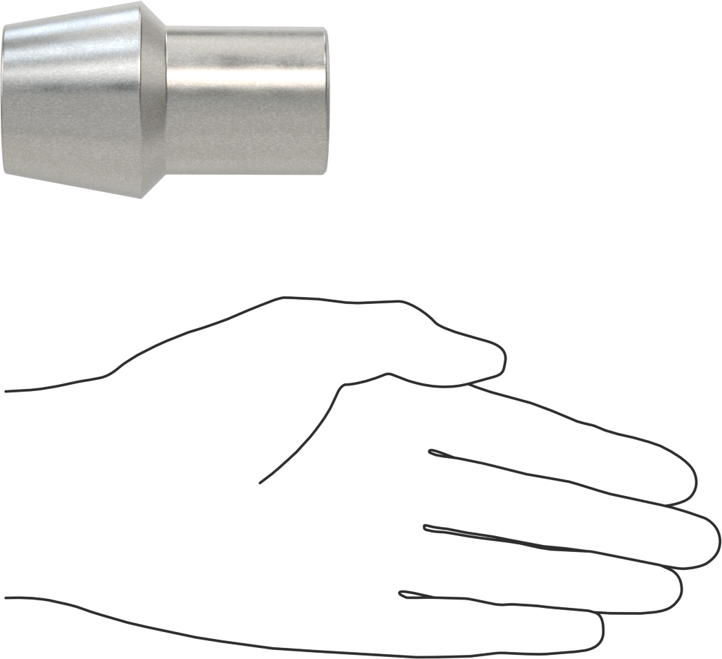 Boru Ucu Kaynak Somunu, 2“ Boru Dış Çapı ve 0,250” Duvar Kalınlığı için, 1-1/4"-12 Diş Boyutu