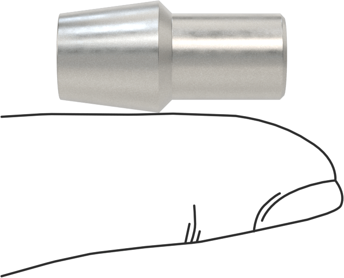 Boru Ucu Kaynak Somunu, 1/2“ Boru Dış Çapı ve 0,058” Duvar Kalınlığı için, 1/4"-28 Diş Boyutu