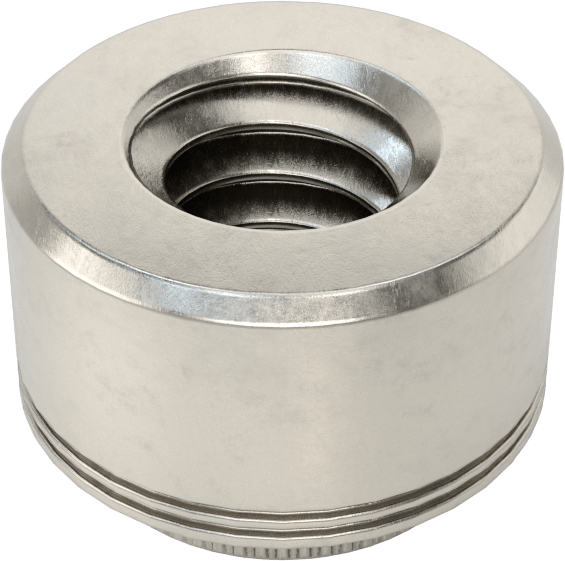 Yumuşak Metal ve Plastik için 18-8 Paslanmaz Çelik Pres Geçme Somunlar, 1/4"-20 Diş Boyutu