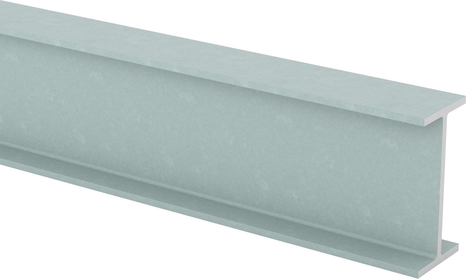 Yapısal FRP Fiberglas I-Kiriş, 3/8" Duvar Kalınlığı, 4“ Genişlik x 8” Yükseklik Dış Boyut, 5 Fit Uzunluk