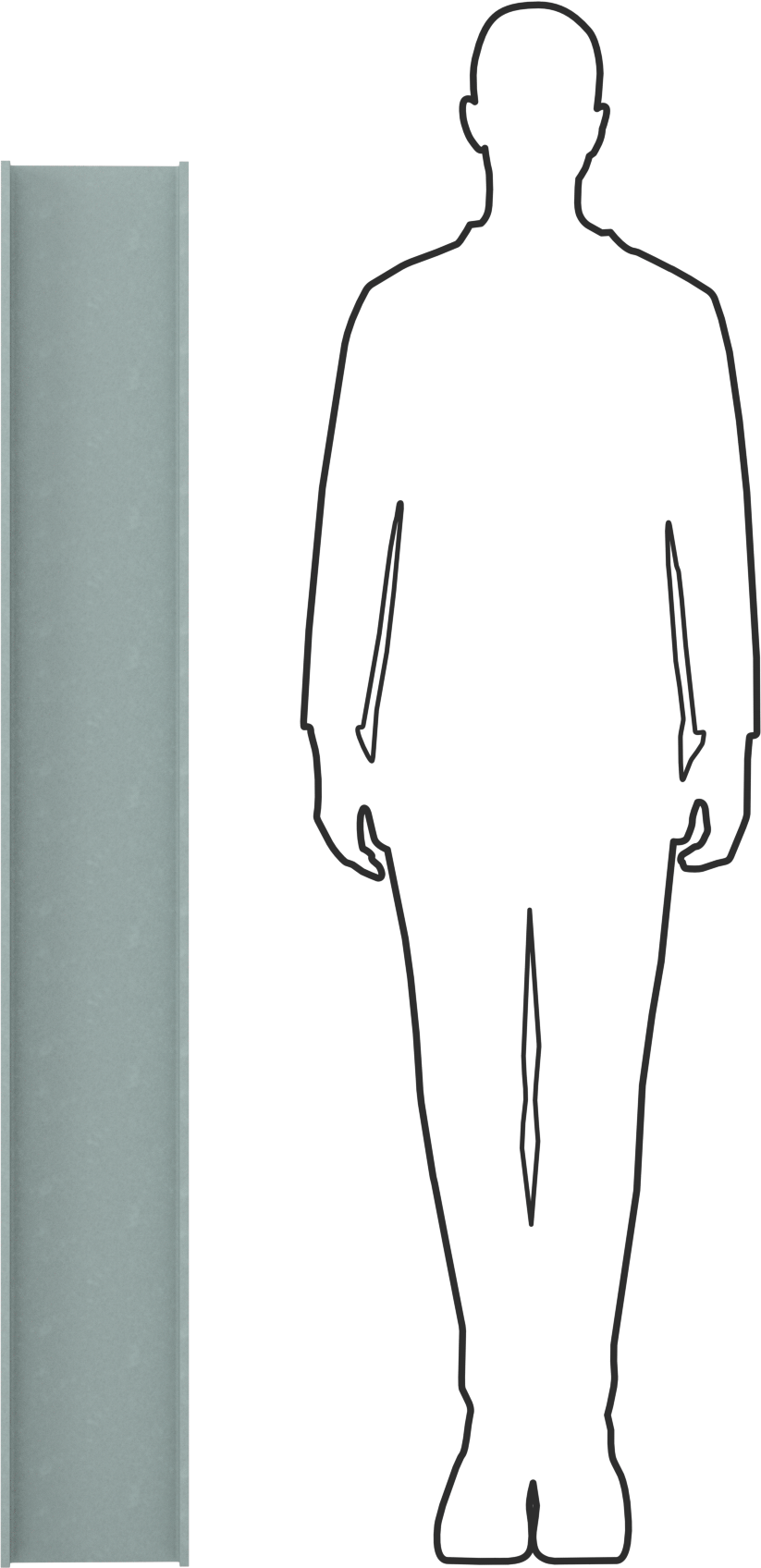 Yapısal FRP Fiberglas I-Kiriş, 3/8" Duvar Kalınlığı, 4“ Genişlik x 8” Yükseklik Dış Boyut, 5 Fit Uzunluk