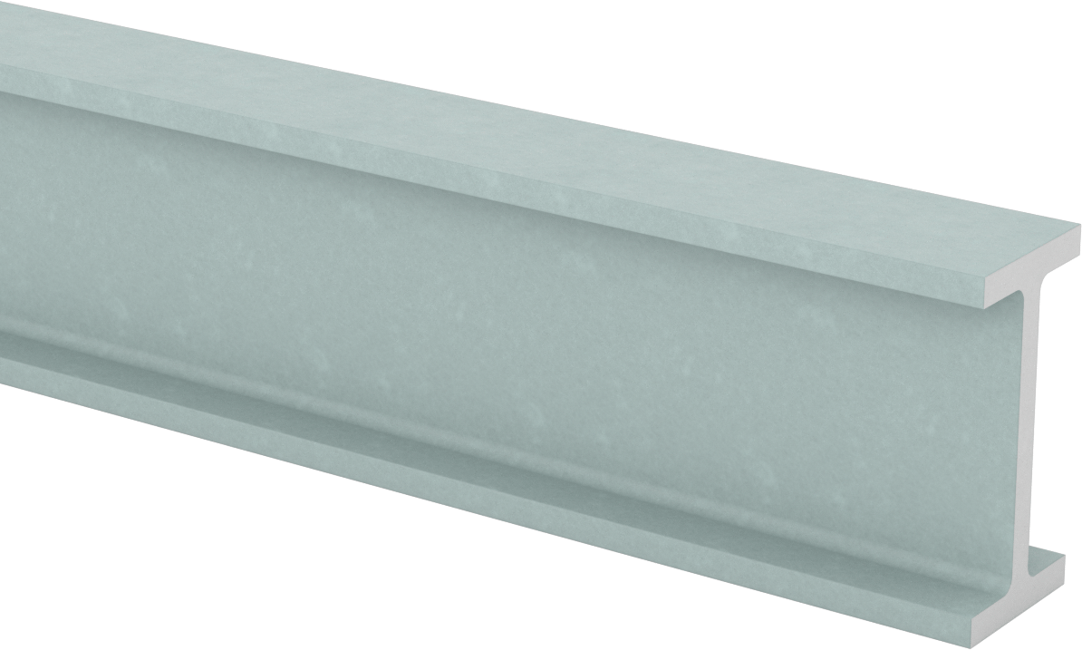 Yapısal FRP Fiberglas I-Kiriş, 1/4" Duvar Kalınlığı, 1-1/2“ Genişlik x 3” Dış Yükseklik, 5 Fit Uzunluk