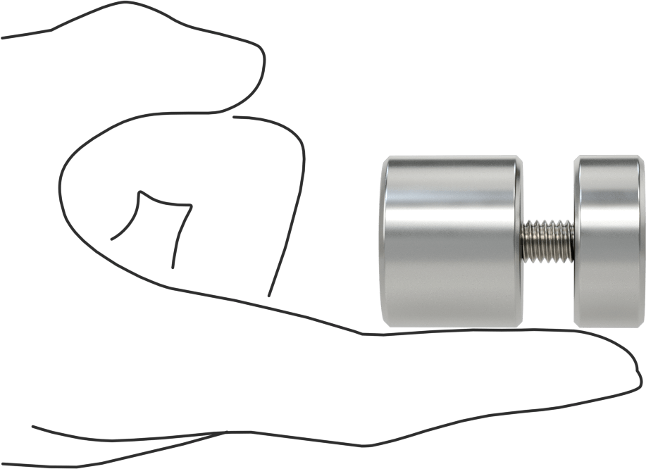 İki Parçalı Mesafe Paneli Asma Braketi, 3/8" Maksimum Panel Kalınlığı için, 1“ ve 1/2” Uzun Kenarlar