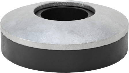 Galvanizli Çelik ve Neopren Yapıştırmalı Sızdırmazlık Pulları, 8 numaralı vida boyutu için, 0.180" ID, 0.375" OD