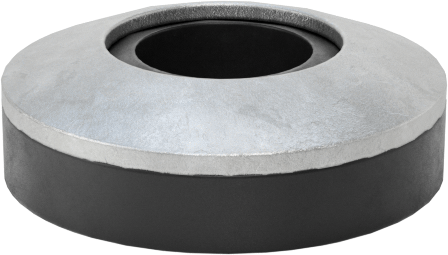 Galvanizli Çelik ve Neopren Yapıştırmalı Sızdırmazlık Pulları, 10 Numaralı Vida Boyutu için, 0.200" ID, 0.375" OD