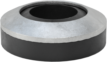 Galvanizli Çelik ve Neopren Yapıştırmalı Sızdırmazlık Pulları, 12 Numaralı Vida Boyutu için, 0.240" ID, 0.375" OD