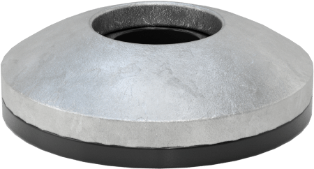 Galvanizli Çelik ve Neopren Yapıştırmalı Sızdırmazlık Pulları, 8 numaralı vida boyutu için, 0.180" ID, 0.434" OD