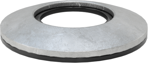 Galvanizli Çelik ve Neopren Yapıştırmalı Sızdırmazlık Pulları, 7/16" Vida Boyutu için, 0.475" ID, 0.875" OD