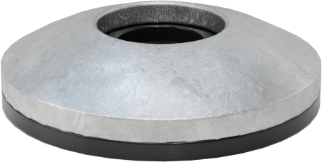 Galvanizli Çelik ve Neopren Yapıştırmalı Sızdırmazlık Pulları, 10 Numaralı Vida için, 0.2" ID, 0.5" OD, 0,111 inç - 0,146 inç Kalınlık