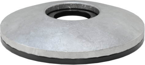 Galvanizli Çelik ve Neopren Yapıştırmalı Sızdırmazlık Pulları, 1/4" Vida Boyutu için, 0.275" ID, 0.735" OD