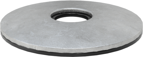 Galvanizli Çelik ve Neopren Yapıştırmalı Sızdırmazlık Pulları, 5/16" Vida Boyutu için, 0.330" ID, 1.125" OD