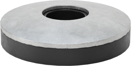 Galvanizli Çelik ve Neopren Yapıştırmalı Sızdırmazlık Pulları, 8 numaralı vida boyutu için, 0.180" ID, 0.500" OD