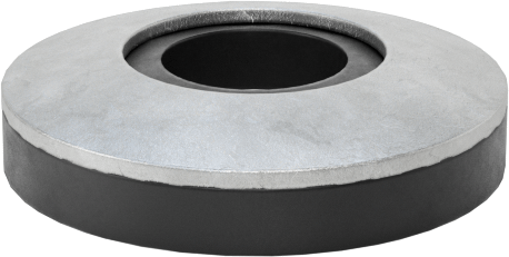 Galvanizli Çelik ve Neopren Yapıştırmalı Sızdırmazlık Pulları, 1/4" Vida Boyutu için, 0.260" ID, 0.500" OD