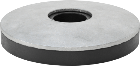 Galvanizli Çelik ve Neopren Yapıştırmalı Sızdırmazlık Pulları, 10 Numaralı Vida Boyutu için, 0.200" ID, 0.625" OD