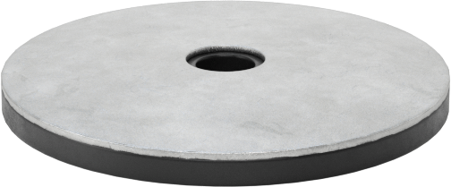 Galvanizli Çelik ve Neopren Yapıştırmalı Sızdırmazlık Pulları, 10 Numaralı Vida Boyutu için, 0.200" ID, 1.125" OD