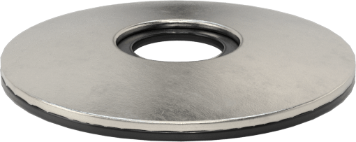 18-8 Paslanmaz Çelik ve Neopren Yapıştırmalı Sızdırmazlık Pul, 3/8" Vida Boyutu için, 0.434" ID, 1.250" OD
