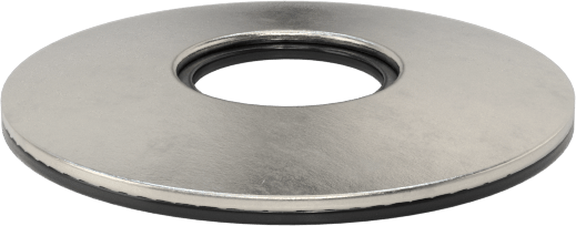 18-8 Paslanmaz Çelik ve Neopren Yapıştırmalı Sızdırmazlık Pul, 1/2" Vida Boyutu için, 0.532" ID, 1.375" OD