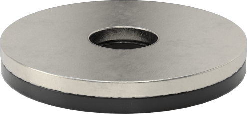 18-8 Paslanmaz Çelik ve Neopren Yapıştırmalı Sızdırmazlık Pul, 1/4" Vida Boyutu için, 0.281" ID, 1.000" OD