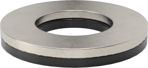 18-8 Paslanmaz Çelik ve Neopren Yapıştırmalı Sızdırmazlık Pul, 1/2" Vida Boyutu için, 0.531" ID, 1.000" OD