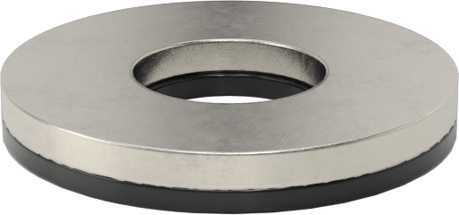 18-8 Paslanmaz Çelik ve Neopren Yapıştırmalı Sızdırmazlık Pul, 1/2" Vida Boyutu için, 0.531" ID, 1.250" OD