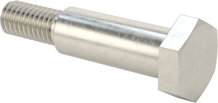 Paslanmaz Çelik Altıgen Başlı Omuzlu Vida, 1/2" Omuz Çapı, 1-5/16" Omuz Uzunluğu, 3/8"-16 Diş