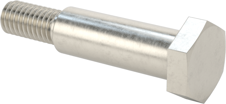 Paslanmaz Çelik Altıgen Başlı Omuzlu Vida, 1/2" Omuz Çapı, 1-7/16" Omuz Uzunluğu, 3/8"-16 Diş
