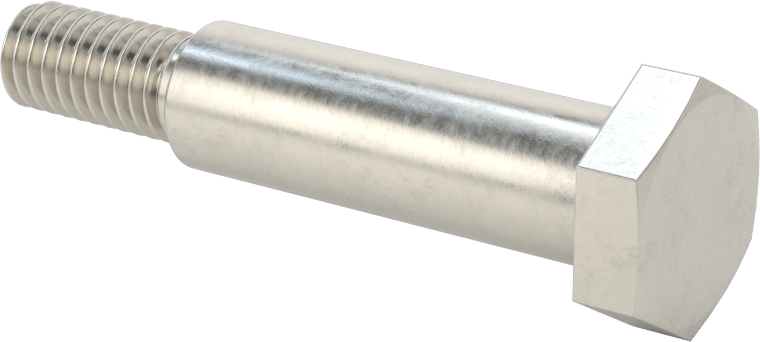 Paslanmaz Çelik Altıgen Başlı Omuzlu Vida, 1/2" Omuz Çapı, 1-5/8" Omuz Uzunluğu, 3/8"-16 Diş