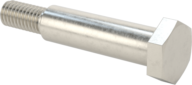 Paslanmaz Çelik Altıgen Başlı Omuzlu Vida, 1/2" Omuz Çapı, 1-3/4" Omuz Uzunluğu, 3/8"-16 Diş