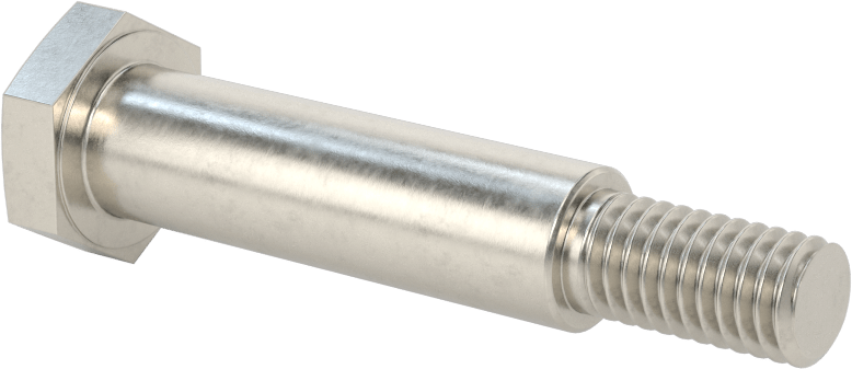 Paslanmaz Çelik Altıgen Başlı Omuzlu Vida, 1/2" Omuz Çapı, 1-3/4" Omuz Uzunluğu, 3/8"-16 Diş