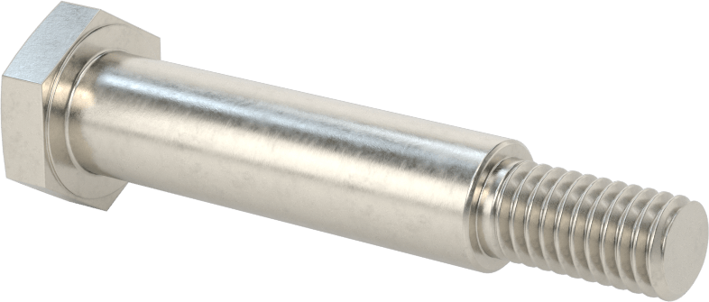 Paslanmaz Çelik Altıgen Başlı Omuzlu Vida, 1/2" Omuz Çapı, 1-7/8" Omuz Uzunluğu, 3/8"-16 Diş