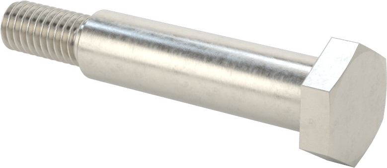 Paslanmaz Çelik Altıgen Başlı Omuzlu Vida, 1/2" Omuz Çapı, 1-7/8" Omuz Uzunluğu, 3/8"-16 Diş