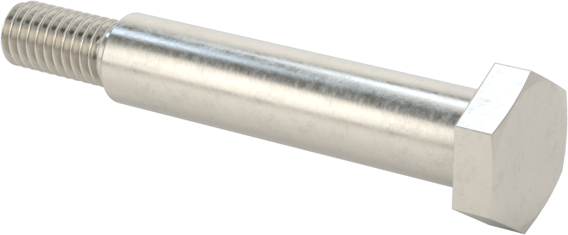 Paslanmaz Çelik Altıgen Başlı Omuzlu Vida, 1/2" Omuz Çapı, 2-1/4" Omuz Uzunluğu, 3/8"-16 Diş
