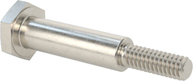Paslanmaz Çelik Altıgen Başlı Omuzlu Vida, 3/8" Omuz Çapı, 1-5/16" Omuz Uzunluğu, 1/4"-20 Diş