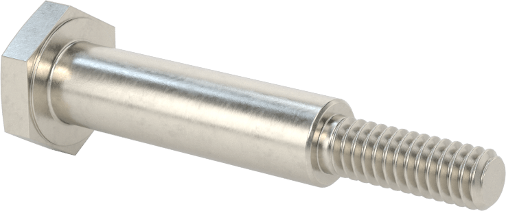 Paslanmaz Çelik Altıgen Başlı Omuzlu Vida, 3/8" Omuz Çapı, 1-3/8" Omuz Uzunluğu, 1/4"-20 Diş
