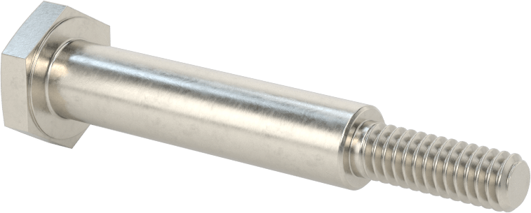 Paslanmaz Çelik Altıgen Başlı Omuzlu Vida, 3/8" Omuz Çapı, 1-5/8" Omuz Uzunluğu, 1/4"-20 Diş